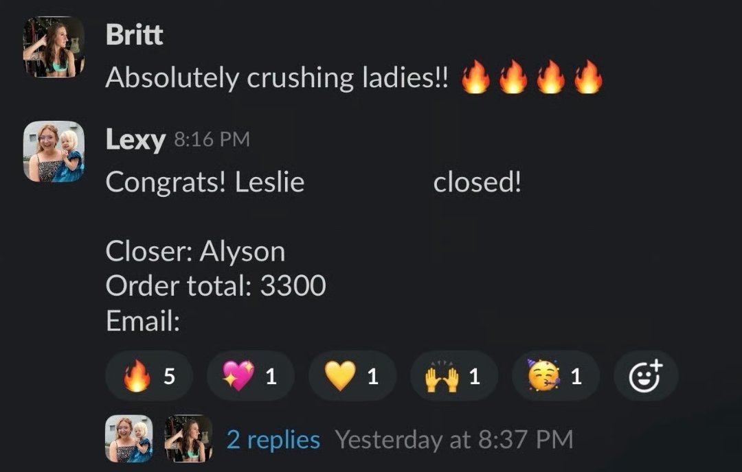 Lexy team crushing ladies $3300