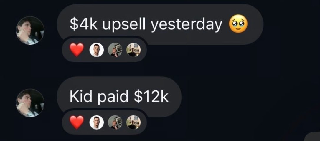 $4k upsell $12k closed